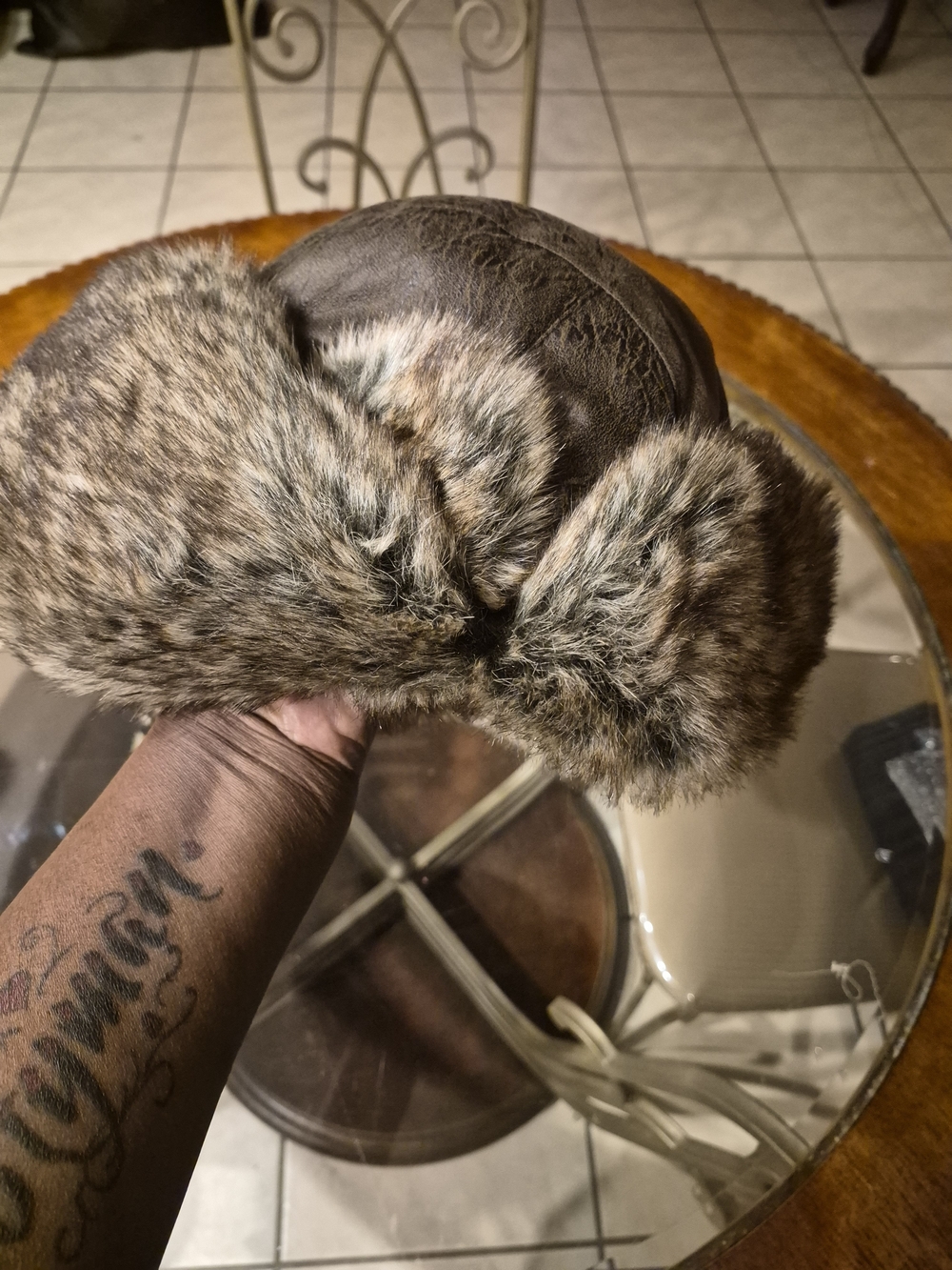 Men's Faux Fur Aviator Hat - Brown